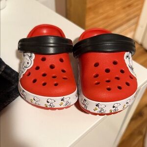 CROCS Kids Red Snoopy Clogs